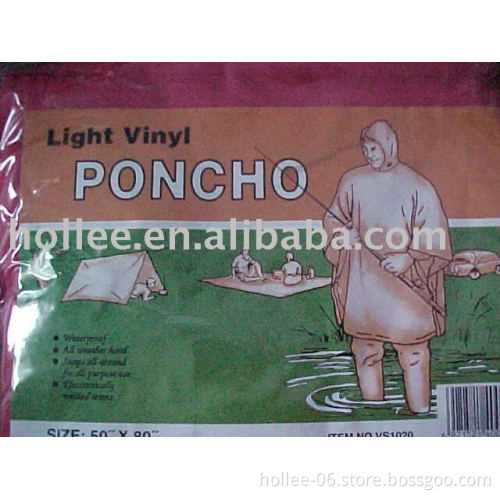 100% pvc poncho